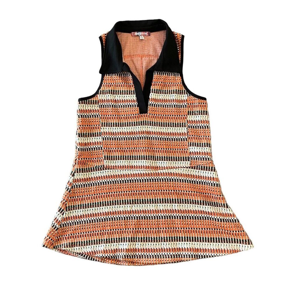 Urban Outfitters Polo Orange Aztec Boho Mini Dress